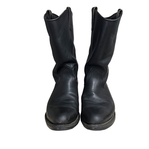 Mason Western Black Leather Cowboy Boots Mens Size 9B Pull on Boots main image 8